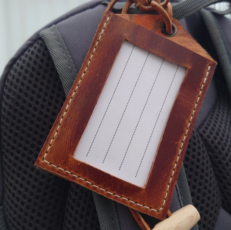 Personalised Handmade Leather Luggage Tags Folksy