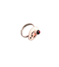 Handmade melted snowman polymer clay ring - Image 3