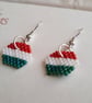Hungarian Flag Themed Earrings - Image 1