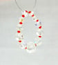 Upcycled Crystal Bead Circle Ornament - Image 2