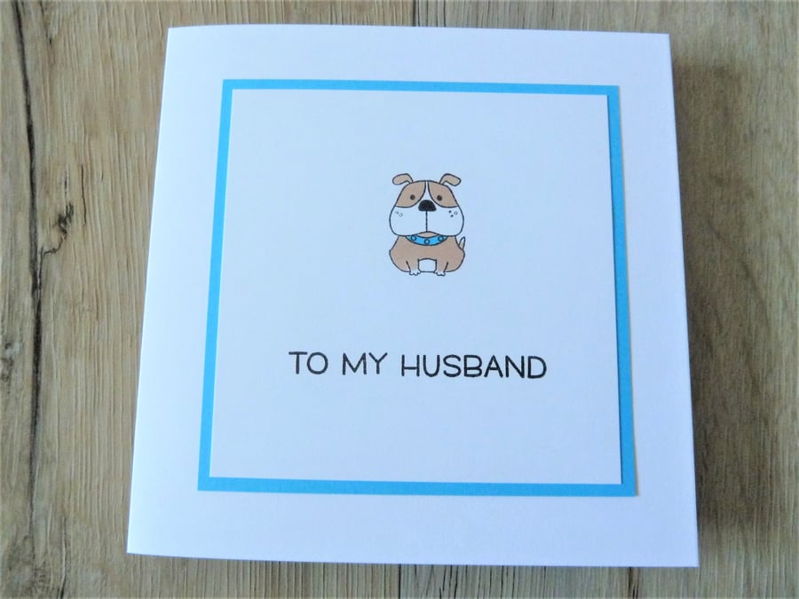 to my husband dog card