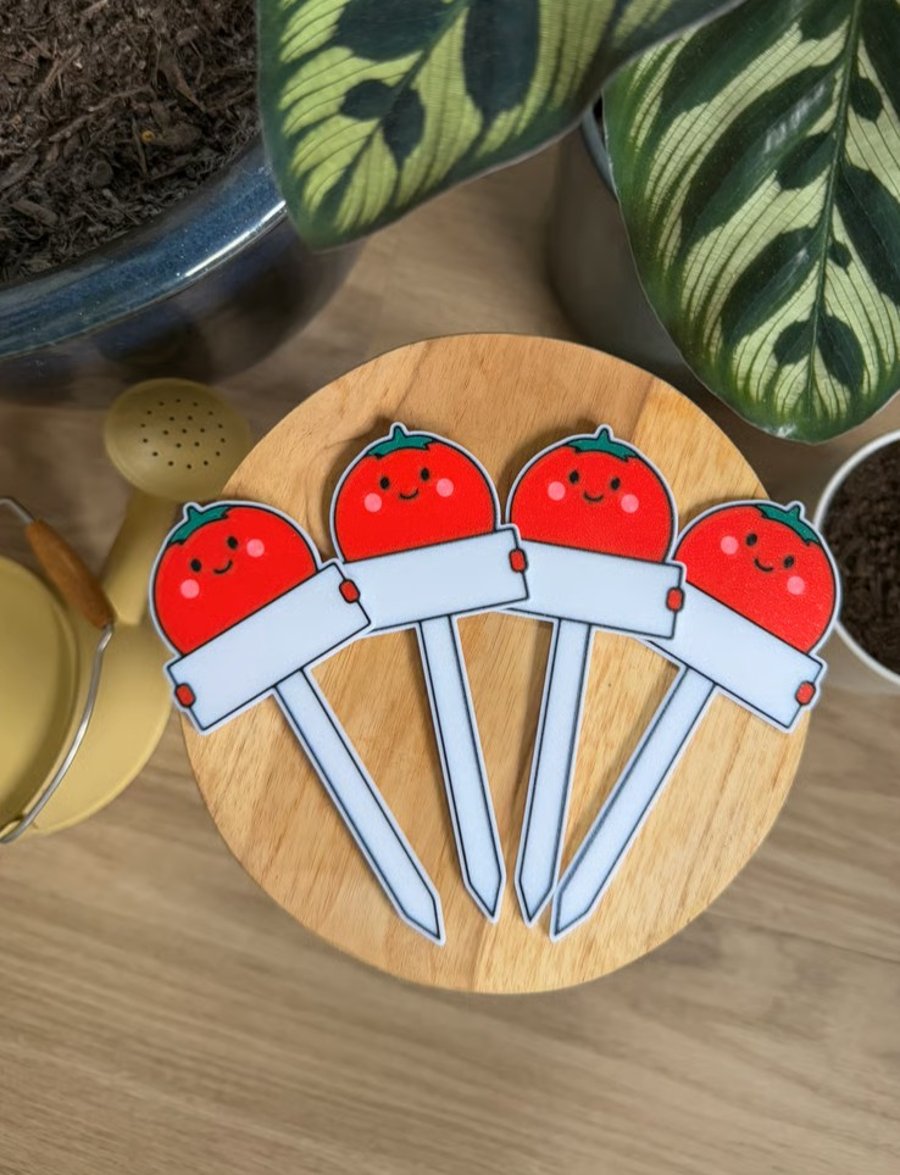 Cute Tomato Plant Labels - Garden Markers for Plants