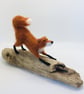 Needle Felted Fox on Driftwood, one of a kind ornament - Image 4