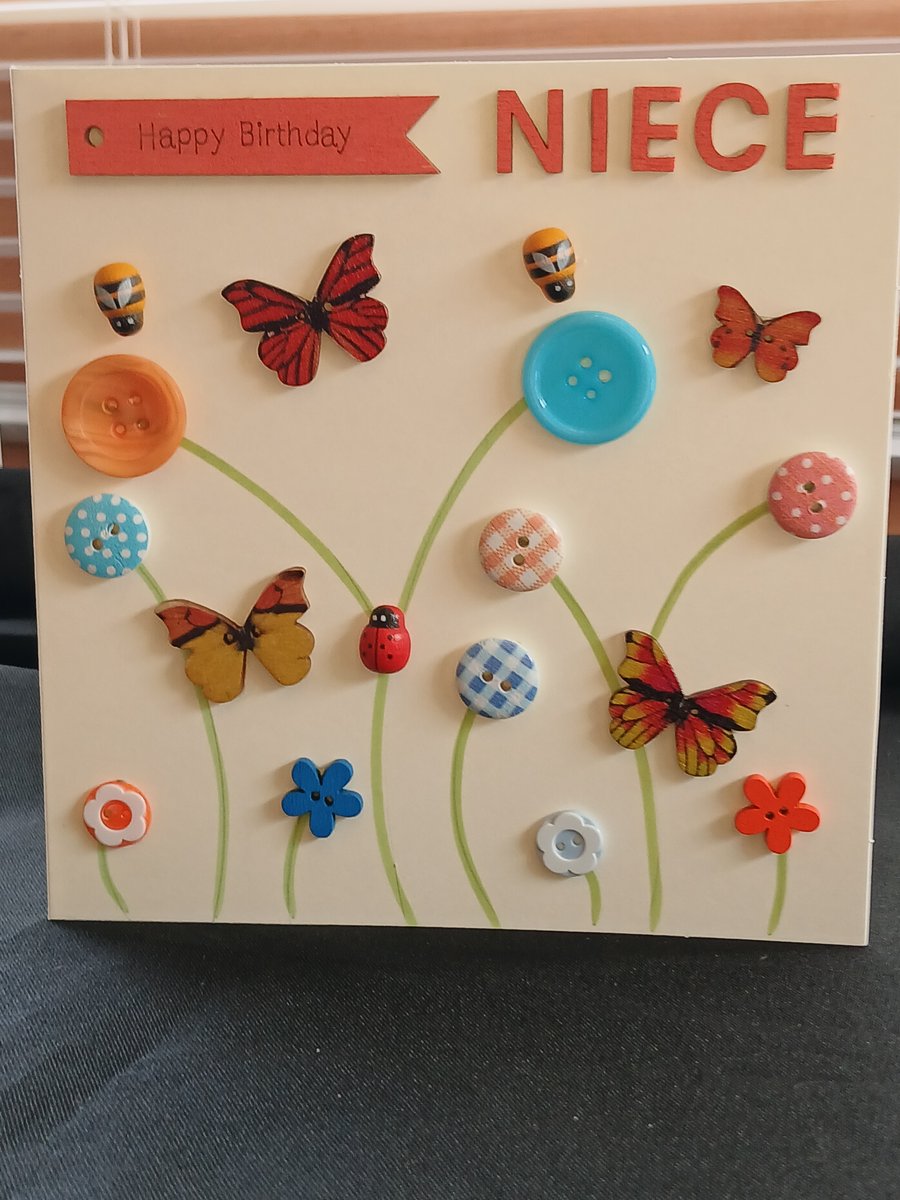 Handmade, niece birthday card 