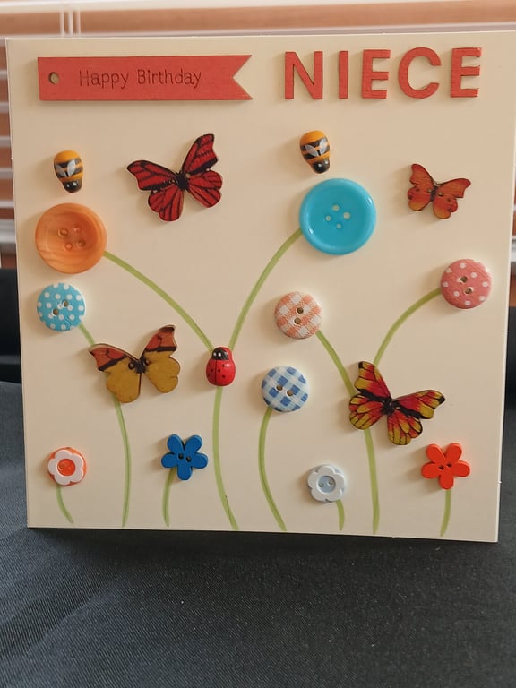 Handmade, niece birthday card 