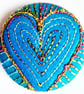 Buttons 1 inch button Hand Dyed Silks and Cottons Free Machine Embroidery Button
