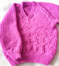 Child's Chunky Jumper with A Lacy Pattern, Gift Ideas for Children - Image 5
