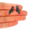 Raven Stud Earrings - Handmade
