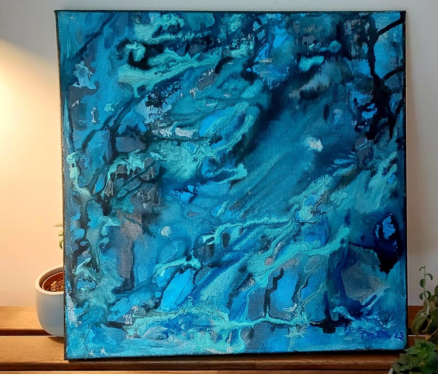 Galactic - original abstract acrylic emotional painting on canvas