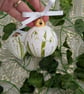 Snowdrop hand-painted Christmas ceramic bauble - Image 5
