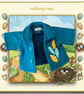 Reserved for June - Teal Felt Jacket - Image 1