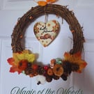 Handmade Autumn Woodland Wreath – "Magic of the Woods" (20cm)