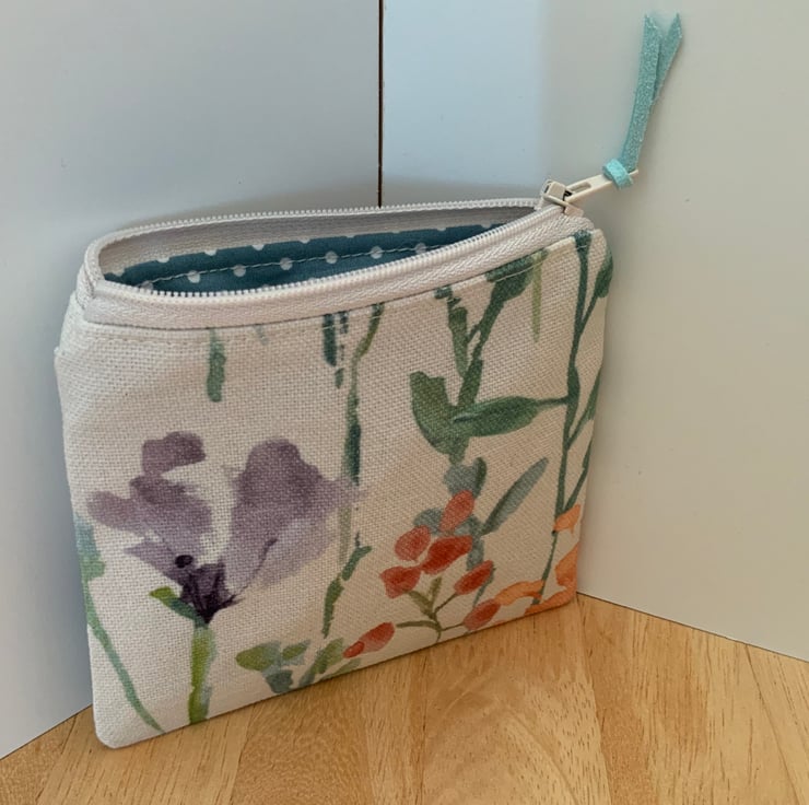 Fabric Coin Purse, Money Pouch, Zipped Purse, P... Folksy