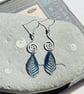 Recycled tin and silver earrings  - Image 1