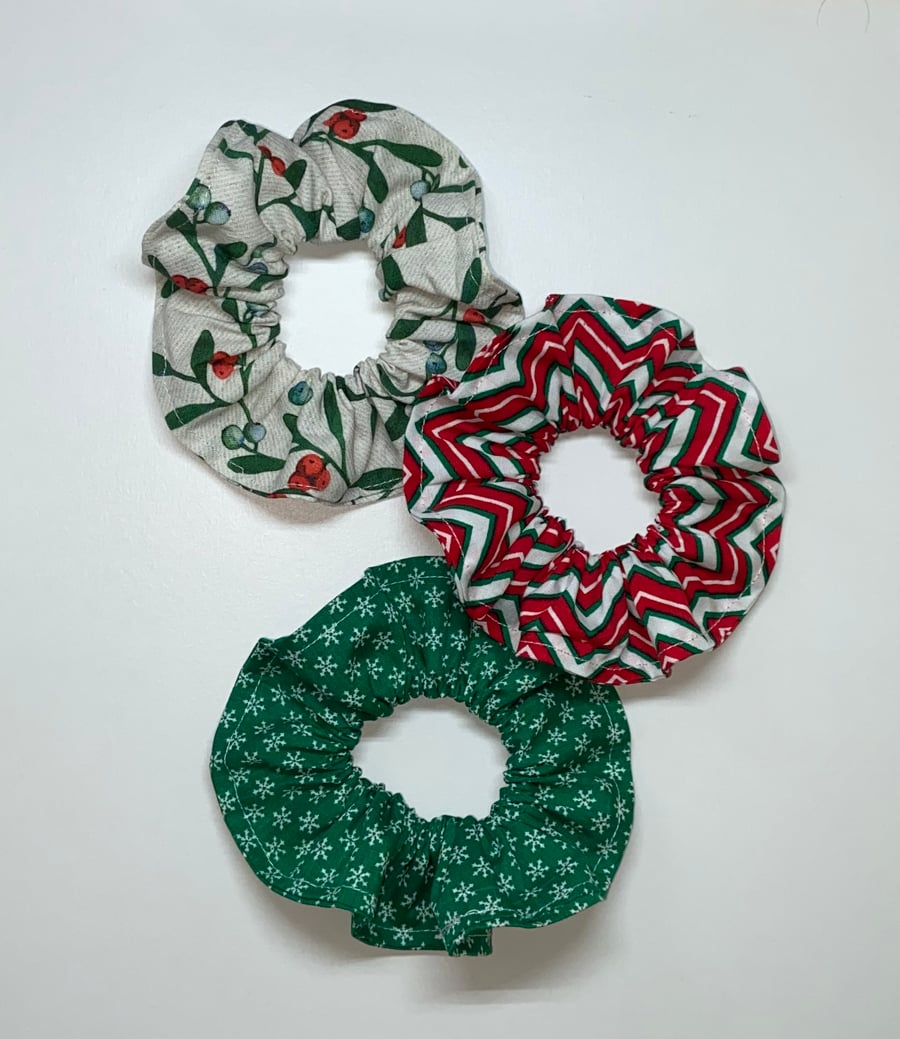 Trio of Christmas Scrunchies 