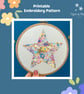 Star Printable Embroidery Pattern