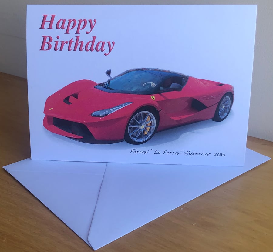 Ferrari 'La Ferrari' Hypercar - Birthday, Anniversary, Retirement or Plain Card
