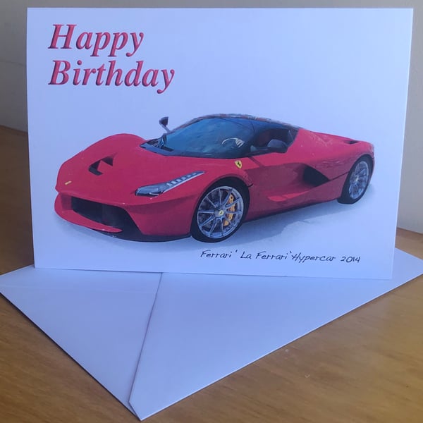 Ferrari 'La Ferrari' Hypercar - Birthday, Anniversary, Retirement or Plain Card