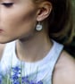 Bespoke Map Earrings - You choose map location, Silver Round Dangle Earrings  - Image 1