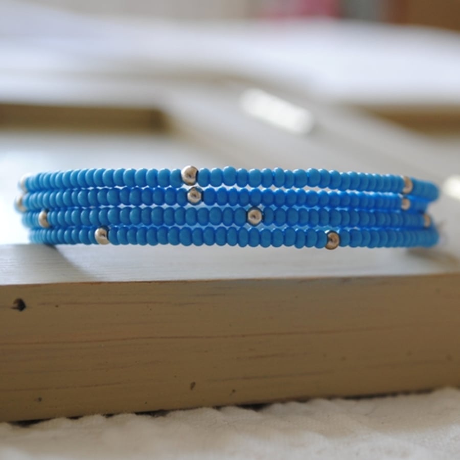 Turquoise Wrap (memory wire) Bracelet