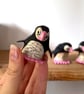 Pink Paper Puffins, Set of 2, handmade nature inspired seabird art gifts  - Image 6