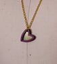 Tangled Hearts Necklace - Laser Cut and Hand Cut Brass Heart Necklace - Image 2