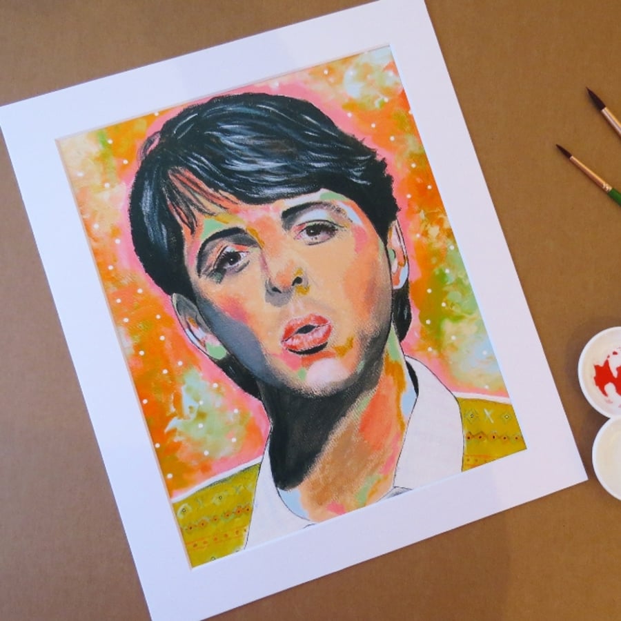 PAUL MCCARTNEY - ART PRINT WITH MOUNT