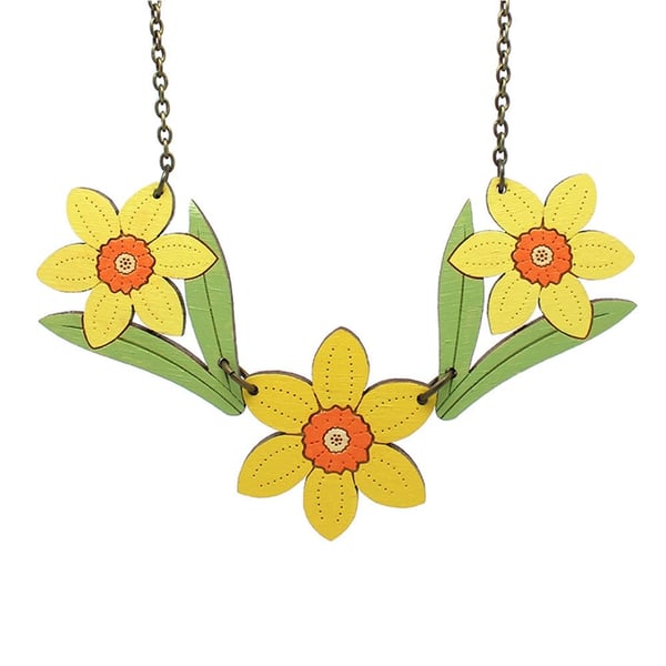 Spring Daffodil Necklace