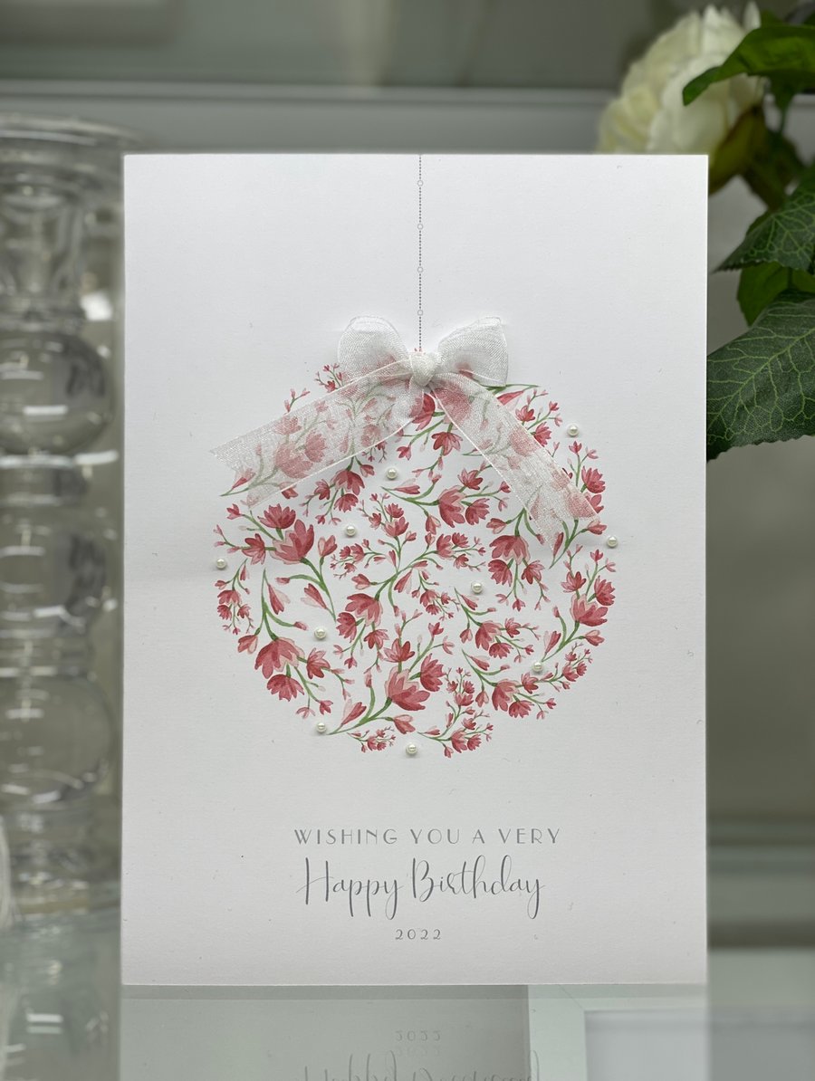 Happy Birthday Card, Handmade, Girlfriend, Daughter, Sister, Friend Card