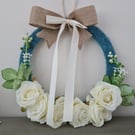Cashmere & faux flower wreath