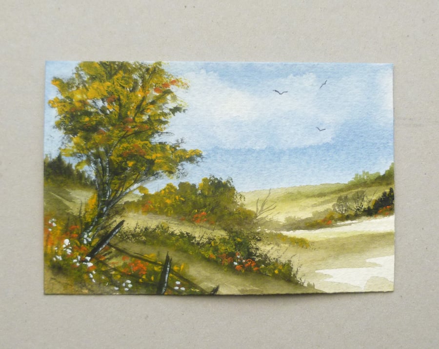 original art painting watercolour landscape ( ref F 726 A1)