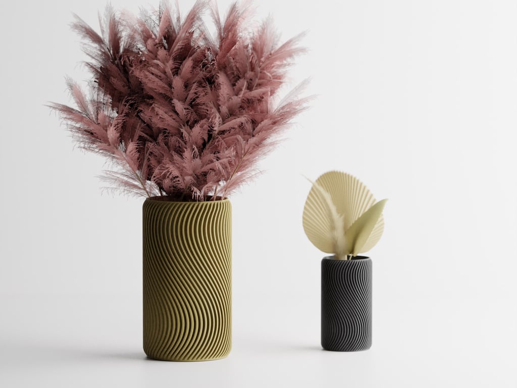 Ripple Vase Minimalist Home Decor Decorative Flower Vase Scandinavian Style