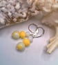 Yellow Glass Bead Necklace and Earrings, Gift Set, Yellow Necklace & Earrings - Image 10