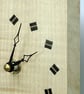 Wooden Pendulum Wall Clock in ripple sycamore with ebony & sycamore diamonds - Image 6