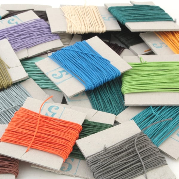 50m Lin Cable No. 332, French Waxed Corded Linen Thread, Fils Au Chinois