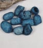 10 Indigo Blue Naturally Dyed Silk Cocoons - Image 2