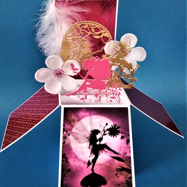 Girls 8th Birthday Card with fairies