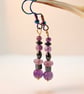 Amethyst And Hematite Earrings - Handmade In Devon - Image 7