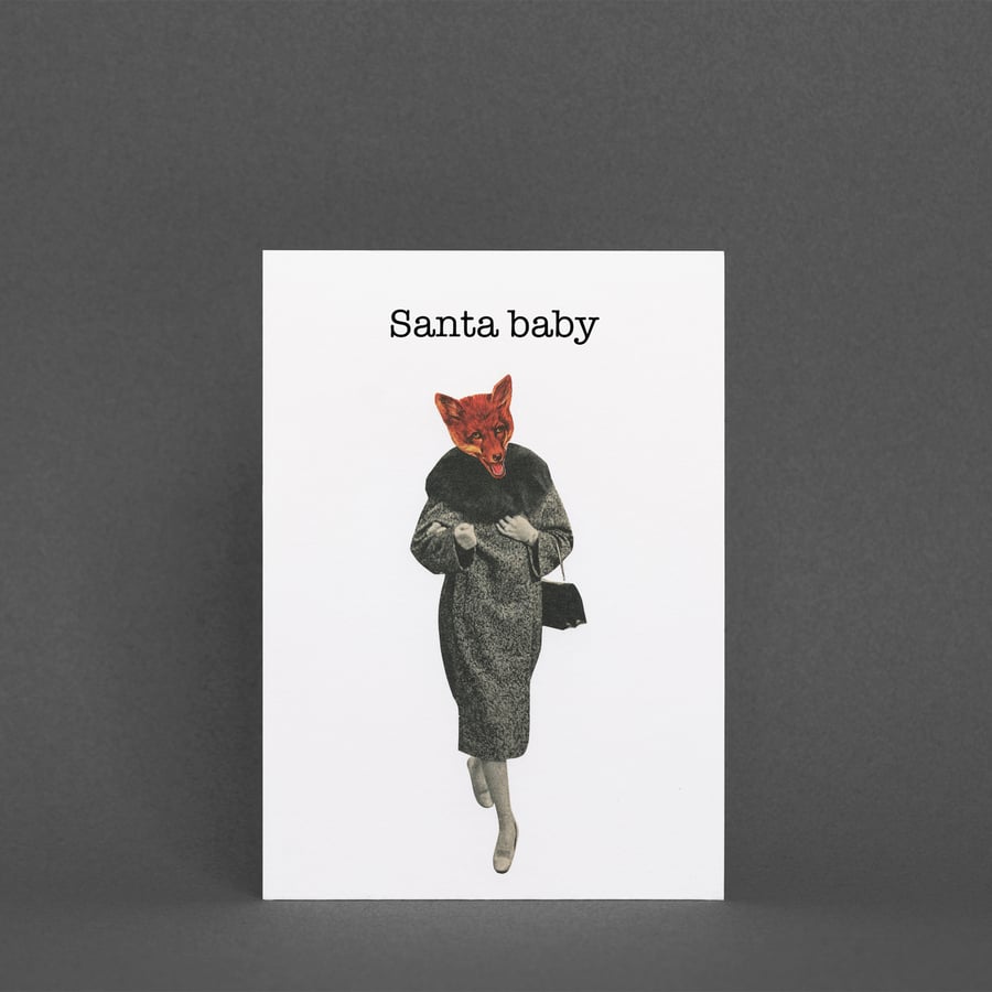Fox Christmas Card - Santa Baby