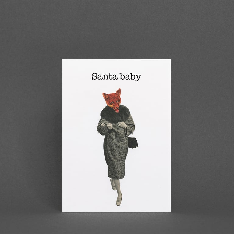 Fox Christmas Card - Santa Baby