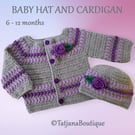 Crochet Pattern Baby Hat and Cardigan, Same Day Delivery PDF 70