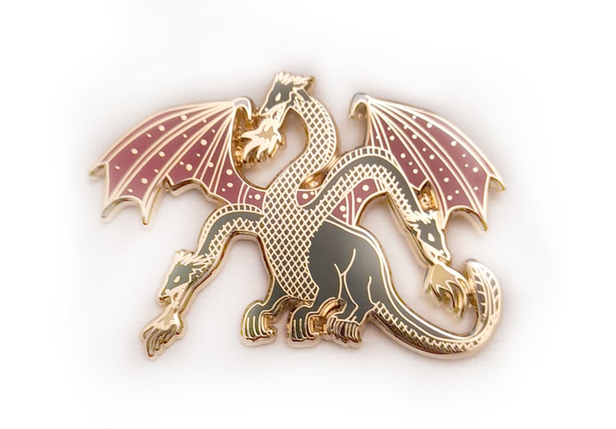 Russian Dragon enamel pin badge