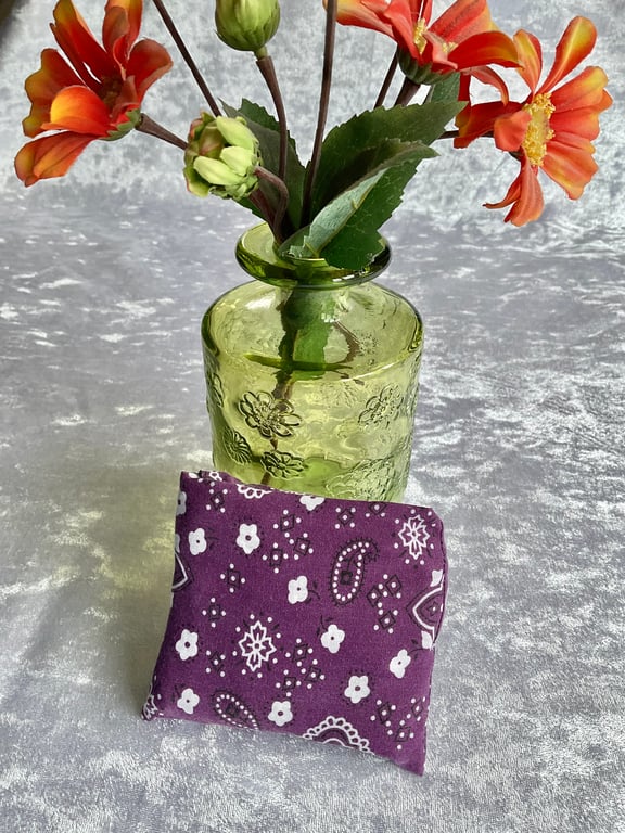 ECO COTTON FOLD AWAY POCKET SHOPPING BAG REUSABLE GIFT in PURPLE