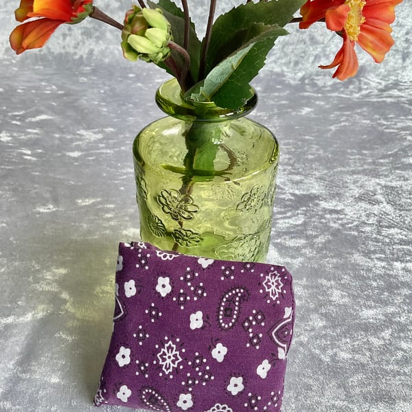 ECO COTTON FOLD AWAY POCKET SHOPPING BAG REUSABLE GIFT in PURPLE