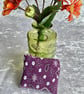 ECO COTTON FOLD AWAY POCKET SHOPPING BAG REUSABLE GIFT in PURPLE