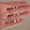 Silver studs, Argentium silver earrings, silver earrings studs