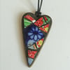 Heart shaped mosaic pendant 