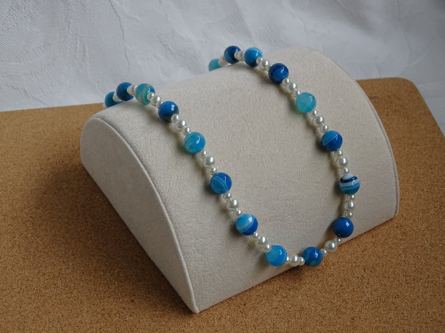 Blue Agate Necklace