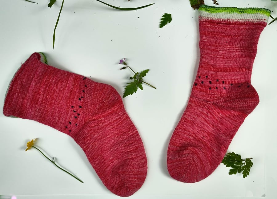Vegan pima cotton watermelon socks