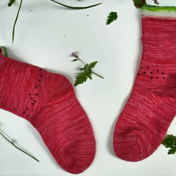 Vegan pima cotton watermelon socks